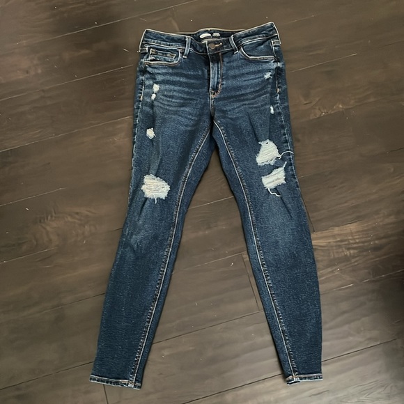 Mid-Rise ripped jeans - Picture 1 of 4